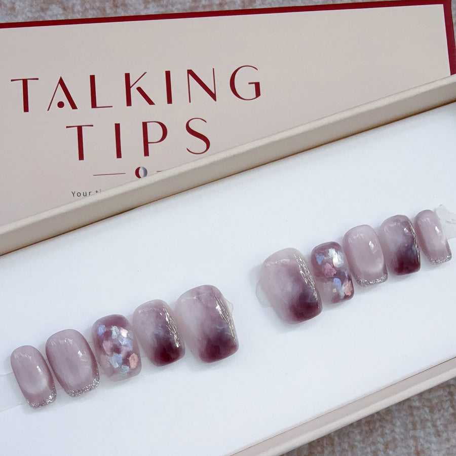 Velvet Dusk — Reusable Short Press-On Nails