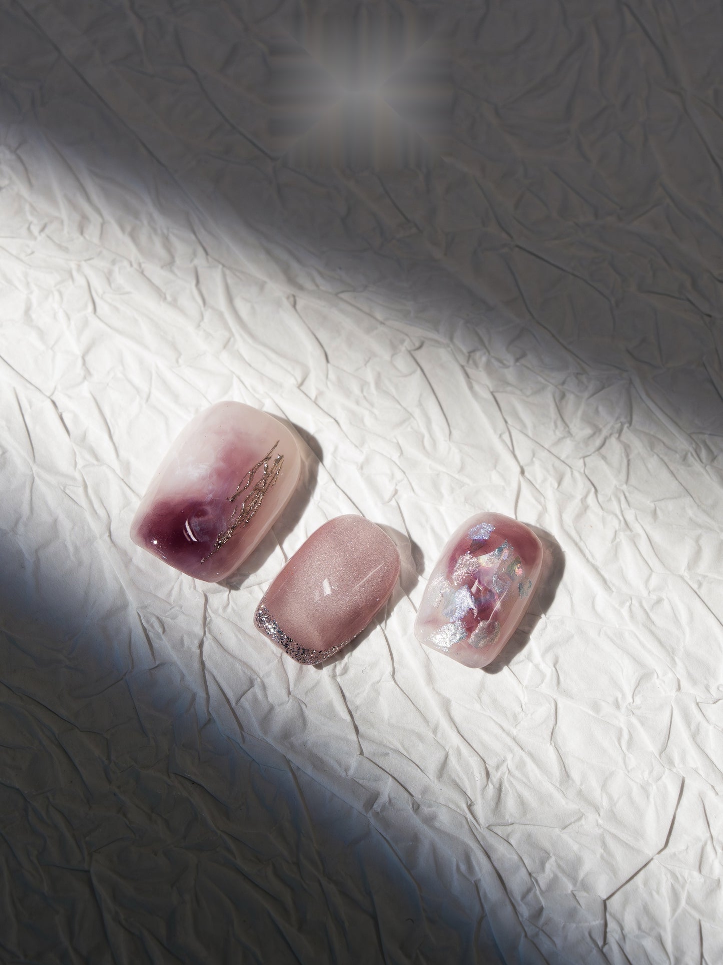 Velvet Dusk — Hand-Painted Press-On Nails