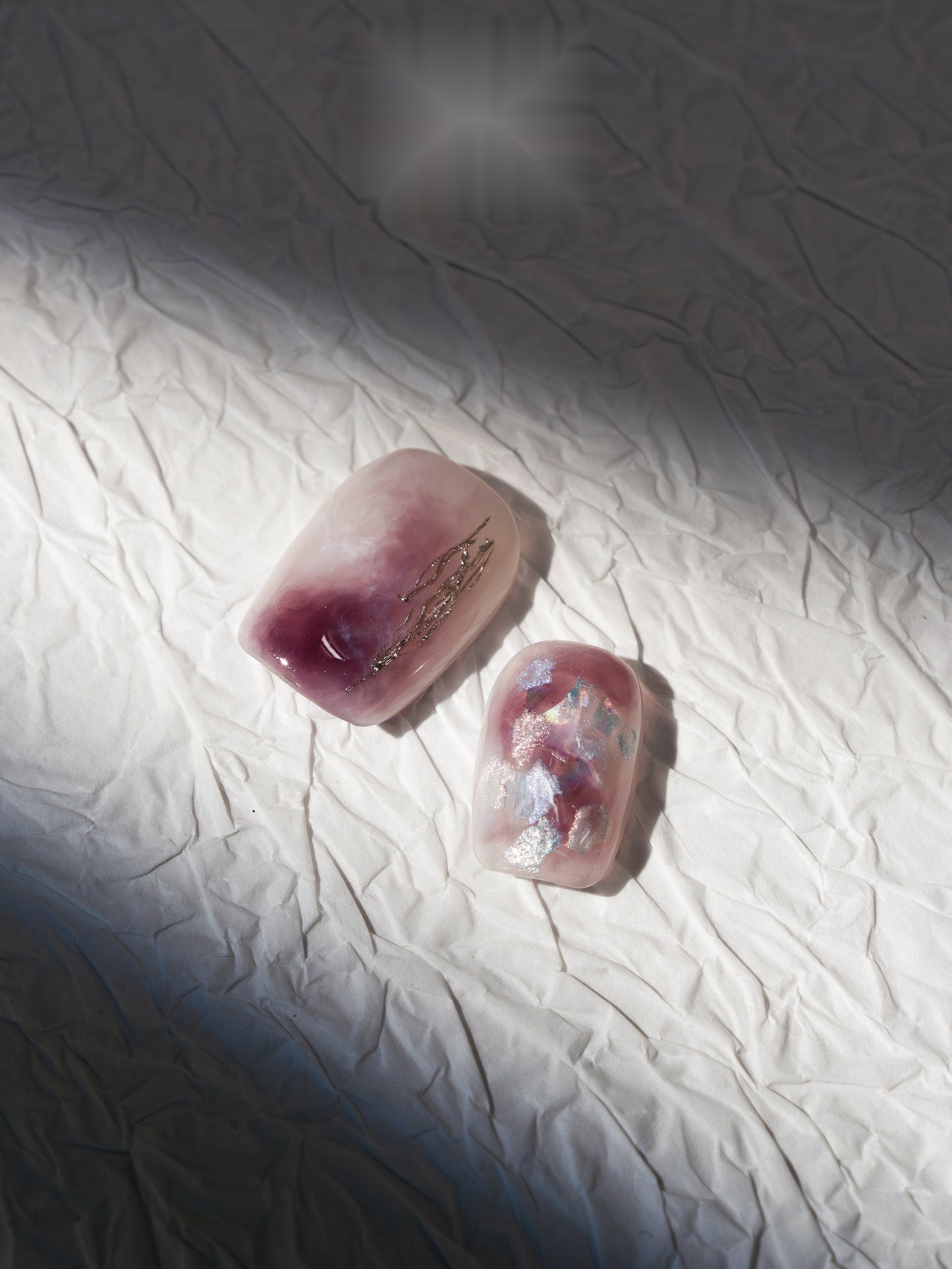 Velvet Dusk — Hand-Painted Press-On Nails