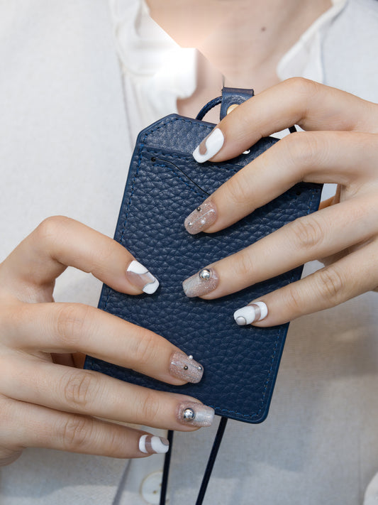 Frost Tail — Hand-Painted Press-On Nails