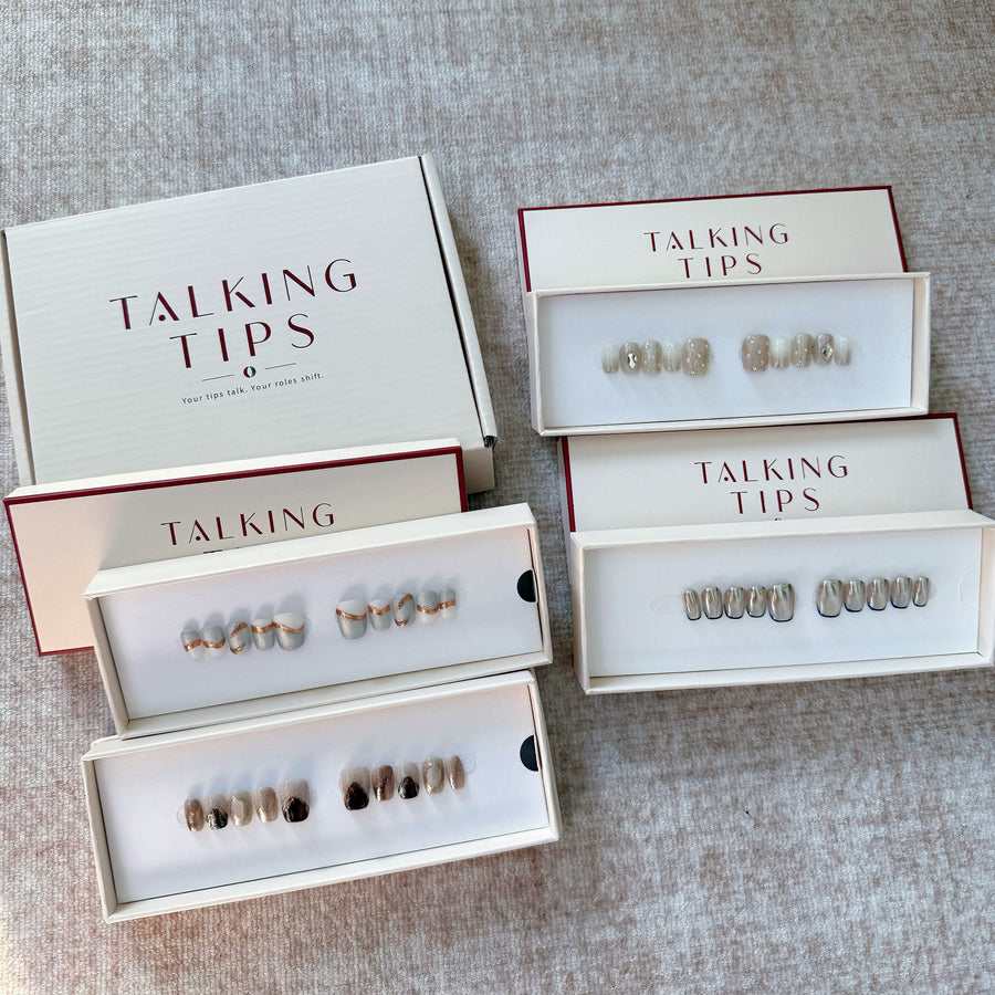 Set 1: Main Character · Everyday Set — Four Curated Reusable Short Press-On Nail Sets